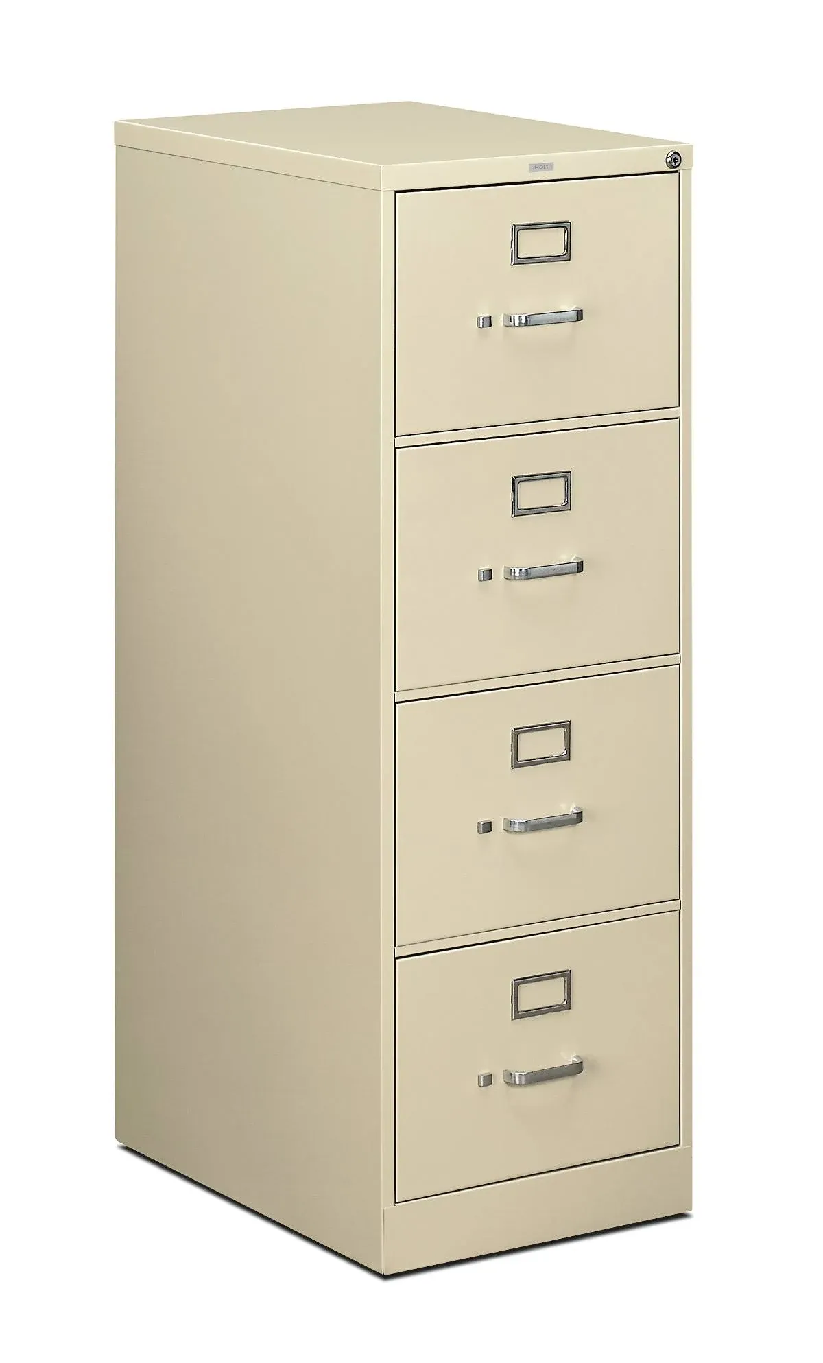 HON® 510 Series 25"D Vertical Files; 4-Drawer, Legal Size, Putty