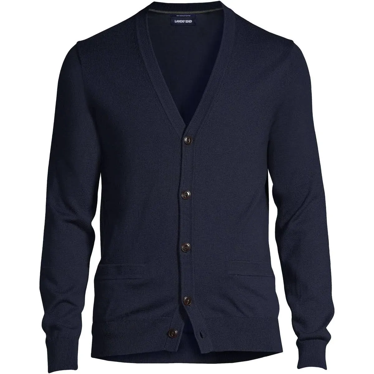 Men's Lands' End Classic-Fit Supima Cotton Cardigan Sweater