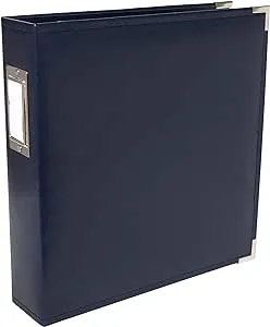 We R Memory Keepers 8.5x11 Navy Photo Album, Protect Memories and Photos, Soft, Acid-free Faux Leather, Classy Decorative Spine Label, Snag-free Rings, Includes 5 Page Protectors