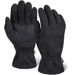 Winter Fleece Touchscreen Gloves for Men & Women - Warm & Soft Black Thermal Gloves for Cold Weather