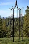 H Potter Trellis Wrought Iron Ornamental Large Garden Obelisk for Climbing Plants