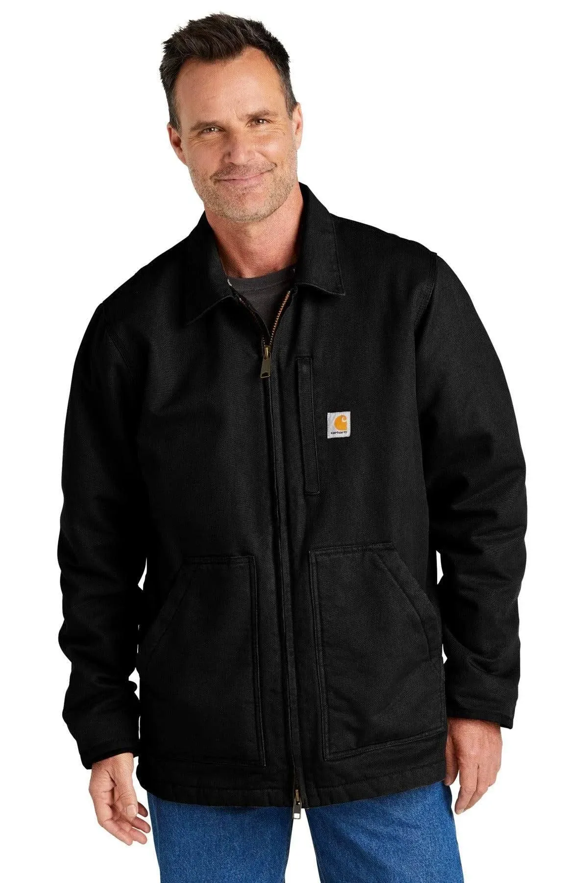 Carhartt Men&#039;s Loose Fit Washed Duck Sherpa-Lined  - Black 2XL