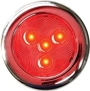 T-H Marine LED-51897-DP Stainless LED Puck Light, 3" - Red