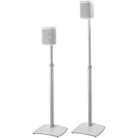 Sanus WSSA1 Adjustable Height Wireless Speaker Stand for Sonos One, Play:1, and Play:3 - Each (White)