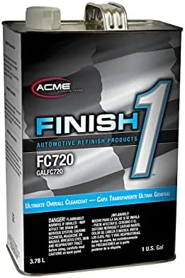ACME Finish 1 Ultimate Overall Clearcoat (FC720-1) High Solids Urethane Clear Coat Prevents Fading of Car Paint 1 Gallon