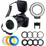 Flash Light LCD Display Adapter Rings and Flash Diff Users Canon Nikon Minolta