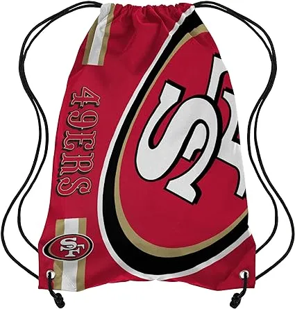 FOCO San Francisco 49ers NFL Team Stripe Wordmark Drawstring Backpack