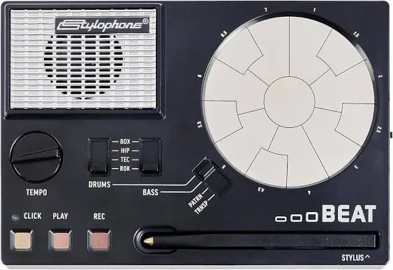 Stylophone Beat - Compact Stylus Drum Machine | 4 Drum Kits &amp; 4 Bass Sounds | |