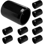 1-1/4&#034; External PVC Coupling, Black (10-PK) FORMUFIT Furniture Grade, USA Made