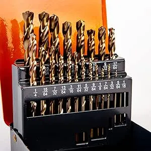 INTOO Hss Cobalt Drill Bits Set 21PCS Triangle Shank,Industry Drill bits with Golden Ratio Tip,