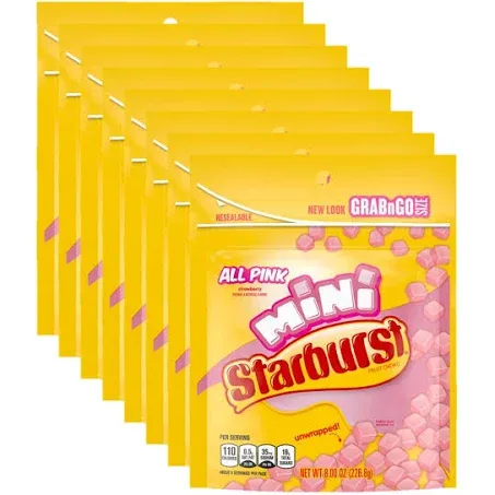 Starburst Minis All Pink Fruit Chews Candy