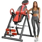 YOLEO Heavy Duty Inversion Table for Back Pain Relief with Adjustable Protective Belt 2024 Upgraded Inversion Foldable Heavy Duty Up to 300 lbs, Size: