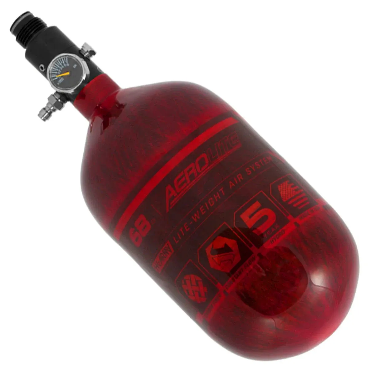 Aerolite Carbon Fiber Tank - 68Ci / 4500Psi - Red