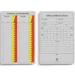 Soccer Referee Game Cards Pro | 50 Pack | Double Sided Thick Print Match Data Record Set