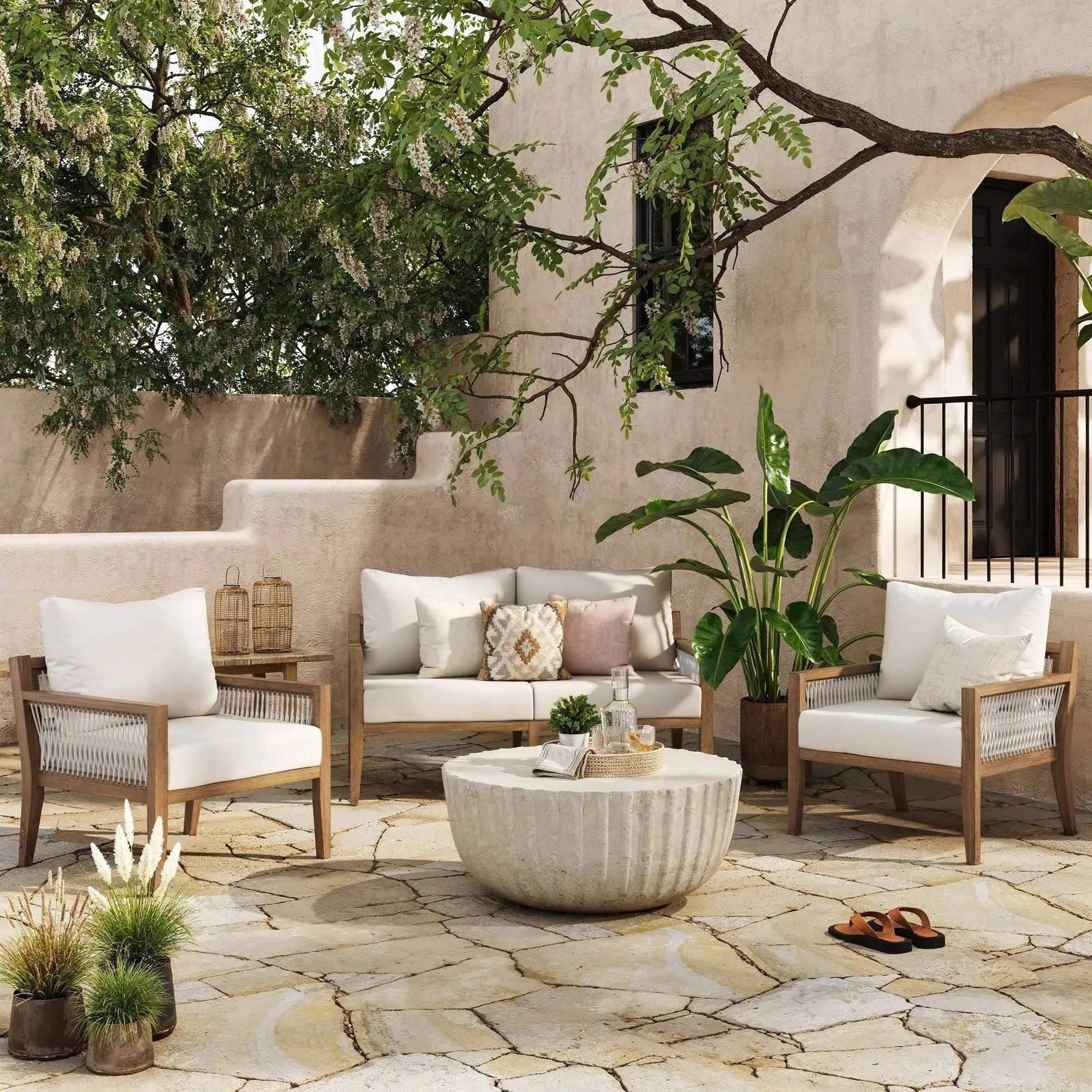 Nathan James Bohemian Upholstered Outdoor Patio Seating