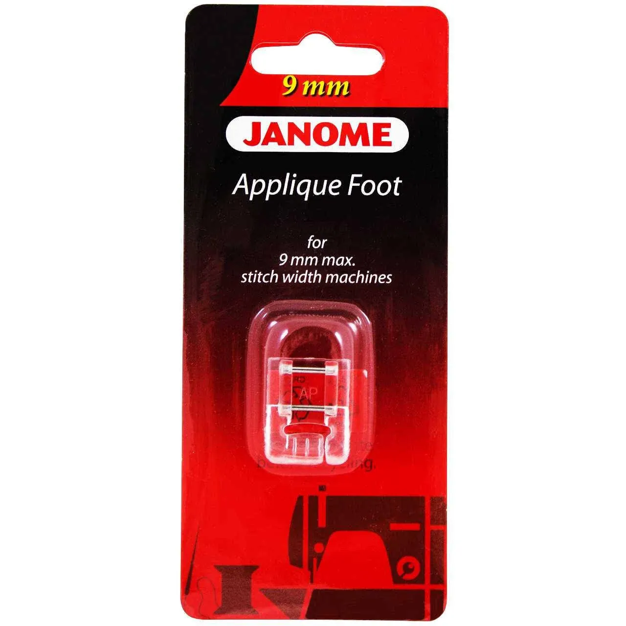 JANOME APPLIQUE SATIN STITCH FOOT FIT CAT D 9MM WIDE MACHINES #202086002 (313)