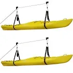 Kayak Hoist 2-Pack Quality Garage Storage Canoe Lift with 125 Lb Capacity Even W