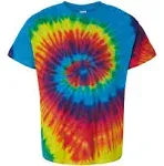 CD100 Tie-Dye Adult 5.4 oz. 100% Cotton T-Shirt Reactive rainbow-3XL