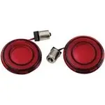 Kuryakyn 2908 Motorcycle Lighting Accessory: Tracer LED Rear Turn Signal Conversions Bullet Style, 1156 Single-Curcuit Red withRed Lens, 1 Pair