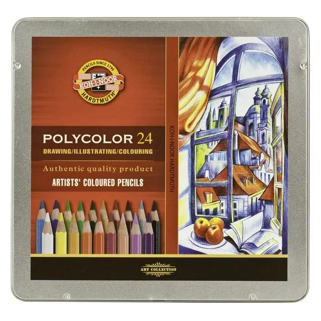 Koh-I-Noor Polycolor 24 Color Artists' Colored Pencil Tin Set | Michaels®