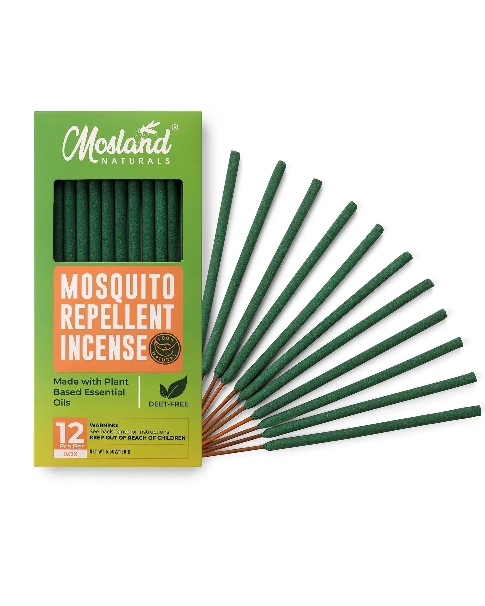 Mosquito Repellent Incense Sticks, 12 Large Citronella Incense Sticks Bug Repellent Incense Stick for Outdoor, Camping Mosquito Repellent 3 Hours Protect