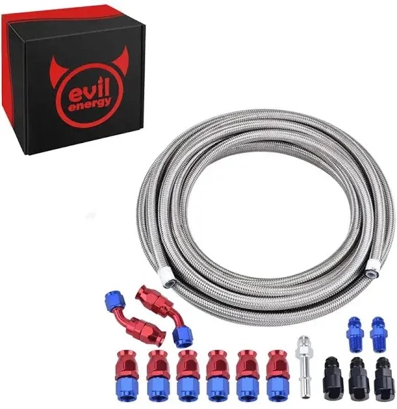 EVIL ENERGY 6AN 3/8" PTFE LS Swap EFI Fuel Line Fitting Kit E85