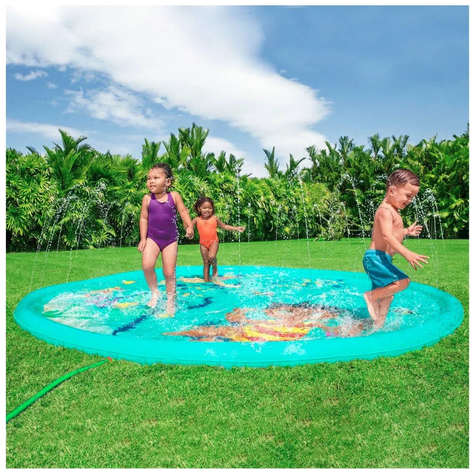 Water Sprinkler Splash Pad Wading Pool 11 ft. H2O Go Underwater Adventure NEW