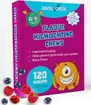 96 Count, Plaque Dental Disclosing Tablets for Kids or Adults, Shows Plaque, Helps Teach Brushing Habits for Clean Teeth, by Fresh Knight, Pack of (1)