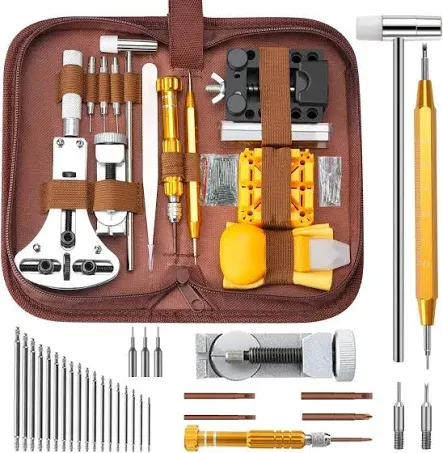 EasyTime Watch Repair Tool Kit: Professional Battery Replacement and Link Removal Set,149 PCS Watch Back Remover Case Opener Band Strap Tool for DIY and Watch Enthusiasts