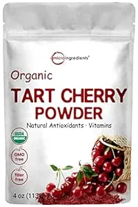 Sustainably US Grown, Organic Tart Cherry Powder, 4 Ounce, Pure Cherry...