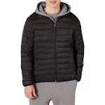 Amazon Essentials Men's Lightweight Water-Resistant Packable Hooded Puffer Jacket