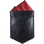 Pocket Square Holder Leather Pocket Square Holder for Men's Suit Handkerchief