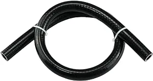 Ucreative 5FT High Temperature Silicone Vacuum Tubing Hose 130PSI Max Pressure Black ID: 5/16" (8mm)