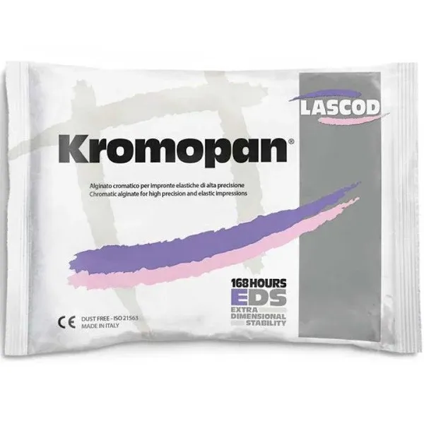 Lascod Kromopan Color Changing Dust Free Alginate - 1 lb Pouch