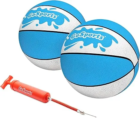 GoSports Water Basketballs 2 Pack - Choose Between Size 3 and Size 6, Great for Swimming Pool Basketball Hoops