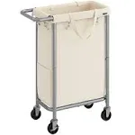 SONGMICS Laundry Basket with Wheels Rolling Laundry Hamper