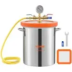 VEVOR 5 Gallon Vacuum Chamber, Upgraded Tempered Glass Lid Vacuum Degassing Chamber, 304 Stainless Steel Chamber, for Stabilizing Wood, Resin Degassing, Silicone Degassing and Plaster Degassing