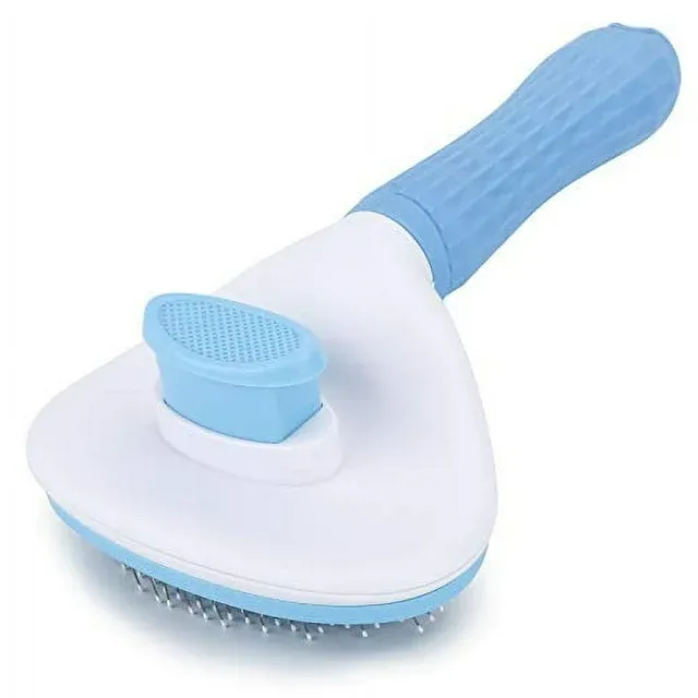 Self Cleaning Slicker Brush, Dog Cat Bunny Pet Grooming Shedding Brush - Easy to