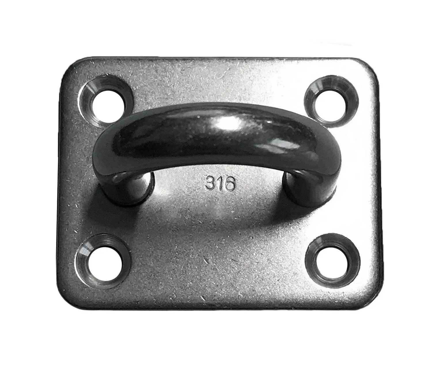 Stainless Steel 316 Square Pad Eye 5/16" 8mm (50mm x 40mm) Marine Grade