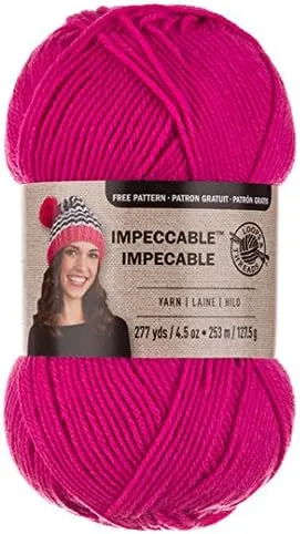 Loops & Threads Impeccable Yarn 4.5 oz. One Ball - Lippy Pink