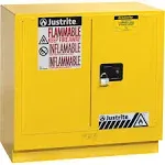 Justrite 892300 Flammable Safety Cabinet, 22 gal, Yellow