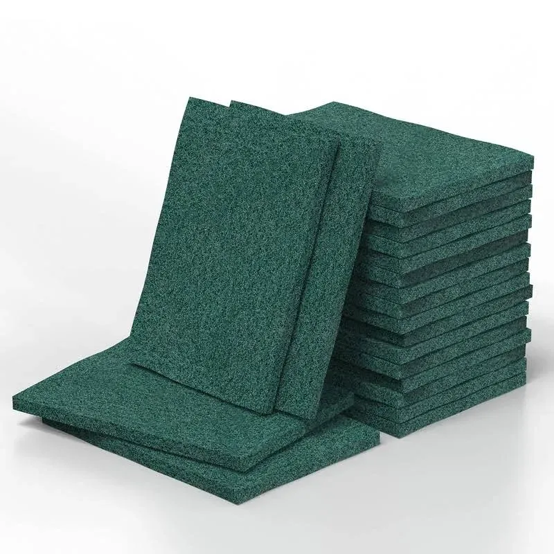 Heavy Duty Scouring Pad - 100 PCS Scour Pads Bulk, Green Reusable Non Scratch Sc