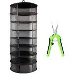 Growsun Herb Drying Rack, 2ft Diameter 8 Tiers Hanging Mesh Drying Rack w/Garden