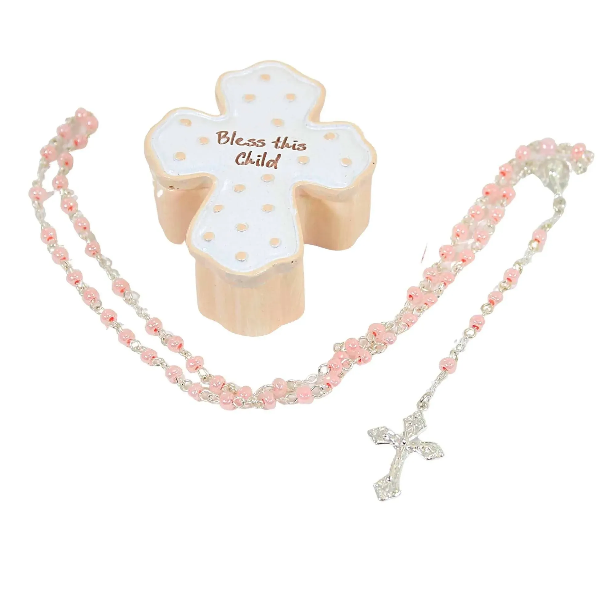 Bless This Girl Box with Rosary .75"H