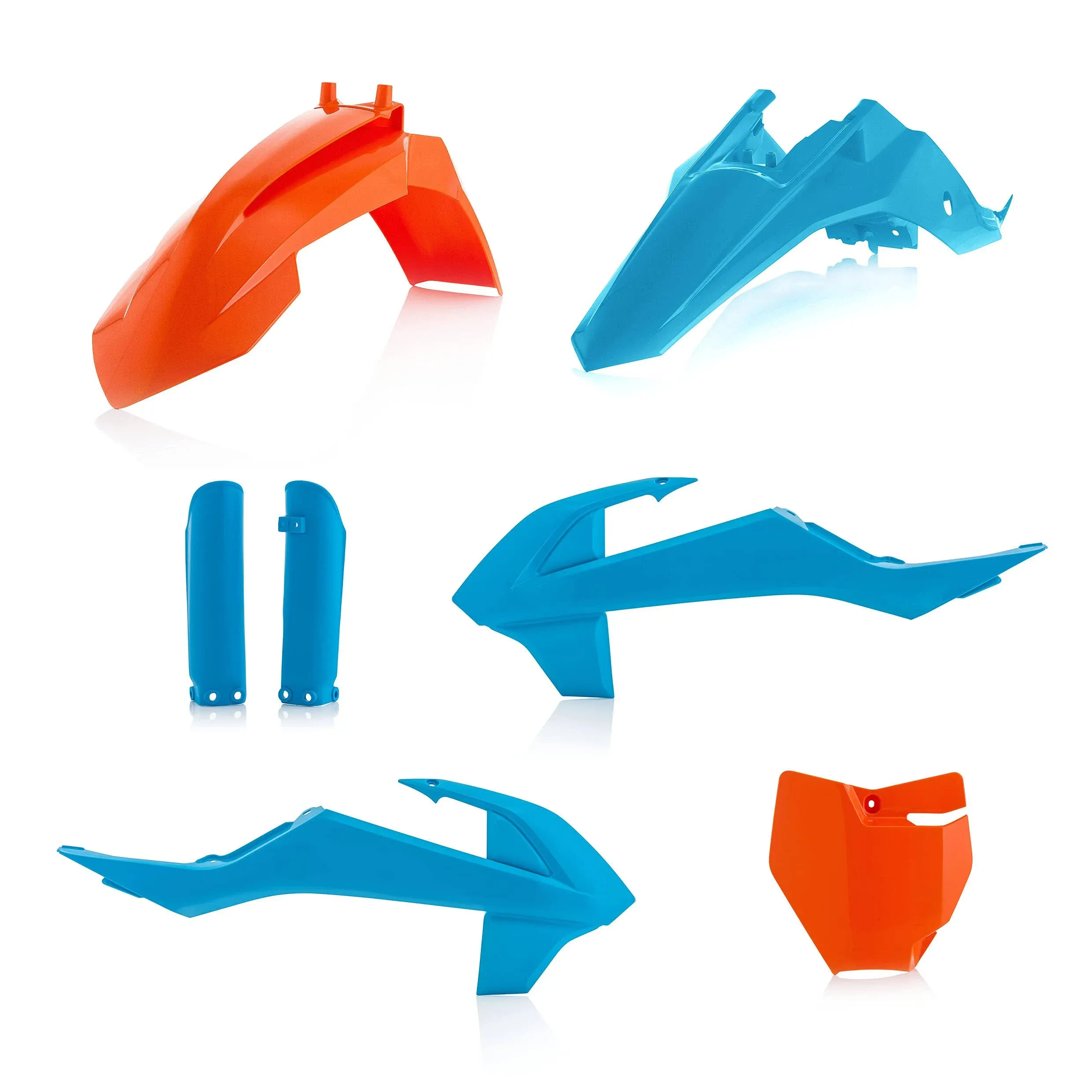 Acerbis 16-18 KTM SX65 (Does Not Include Airbox Cover) Full Plastic Kit - 16 Orange/Light Blue