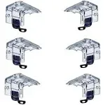 6 Pcs Cordless Shade Bracket, Mounting Bracket with Metal Clip, Mini Mounting Bracket Clips for 1" (25MM) PVC Pleated Shades Cordless Blinds