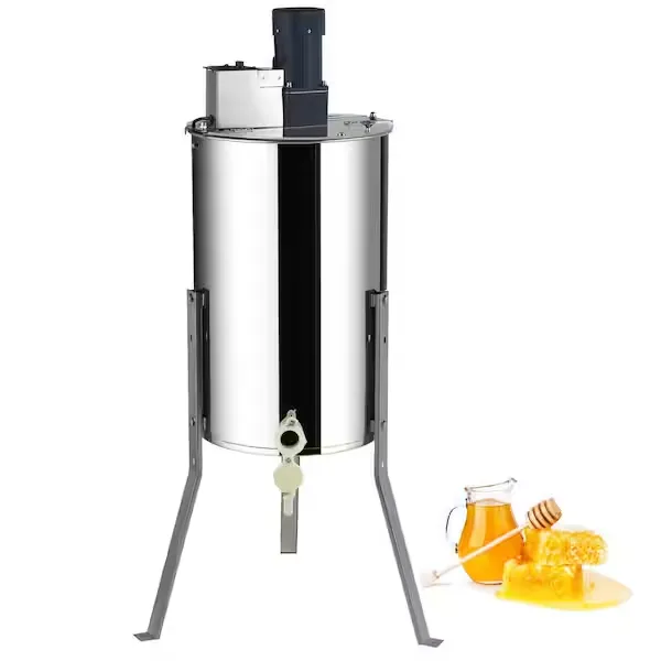 VEVOR Electric Honey Extractor 2/4 Frame Stainless Steel Beekeeping Extraction with Transparent Lid Honeycomb Drum Spinner DDYMJ15140W24UGF1V1