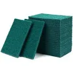 100 Pack - Heavy Duty Scouring Pad, Green Scrubbing Pads Bulk, Dish Scrubber Reusable for Cleaning, Multipurpose Non-Scratch Scour Pads for Household Kitchen Dishes Pots Pans & Metal Grill - 3x4 Inch