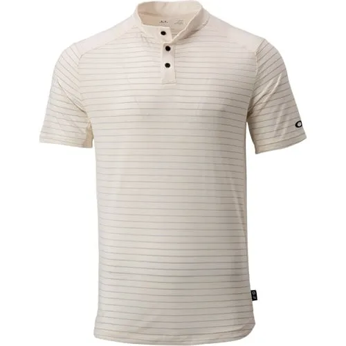 "Oakley Men's Fringe Stripe Mock Neck Golf Shirt"