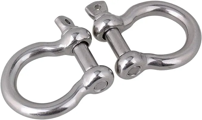 SHENGHUISS Anchor Shackle Stainless Steel 316 Forged Bow Shackle Screw Pin Marine Hardware Rigging